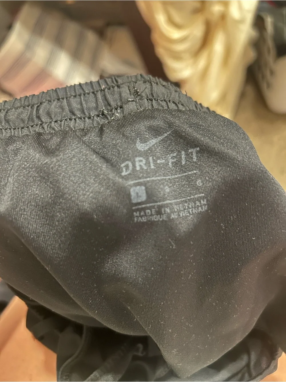 Nike Black Girls' Athletic Shorts with White Swoosh